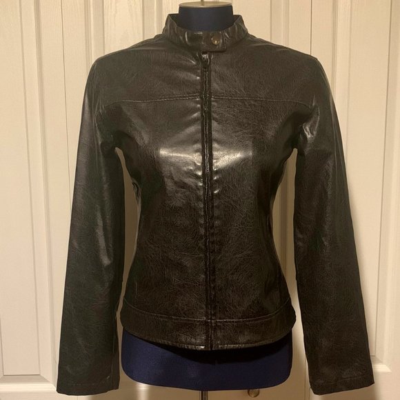 FAUX Leather Motorbike Jacket - Picture 1 of 10